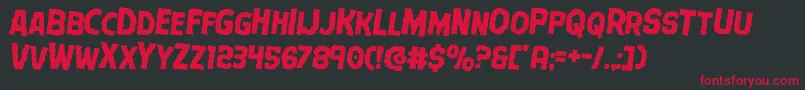 Terrorbabblerotate2 Font – Red Fonts on Black Background