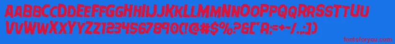 Terrorbabblerotate2 Font – Red Fonts on Blue Background