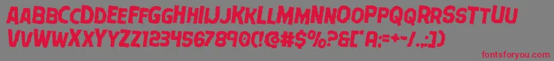 Terrorbabblerotate2 Font – Red Fonts on Gray Background