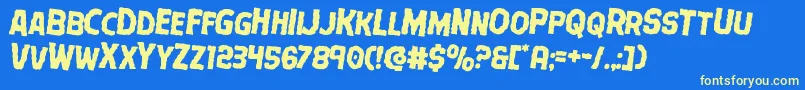 Terrorbabblerotate2 Font – Yellow Fonts on Blue Background