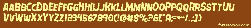 Terrorbabblerotate2 Font – Yellow Fonts on Brown Background