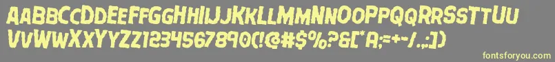 Terrorbabblerotate2 Font – Yellow Fonts on Gray Background