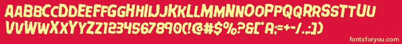 Terrorbabblerotate2 Font – Yellow Fonts on Red Background