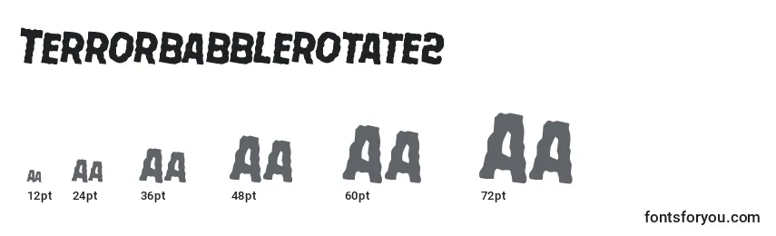 Размеры шрифта Terrorbabblerotate2