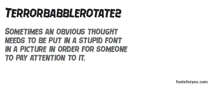 Terrorbabblerotate2 Font