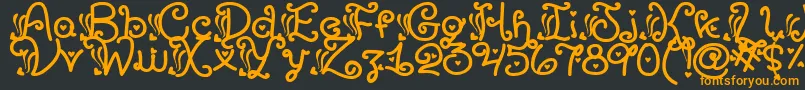 Sexyrexy Font – Orange Fonts on Black Background