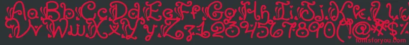 Sexyrexy Font – Red Fonts on Black Background