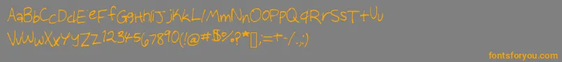 Audreysscribbles Font – Orange Fonts on Gray Background