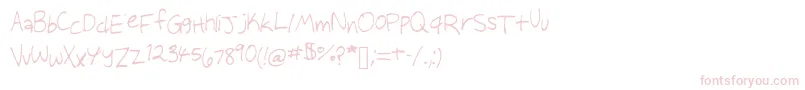 Audreysscribbles Font – Pink Fonts on White Background