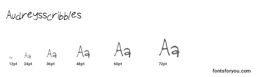 Größen der Schriftart Audreysscribbles