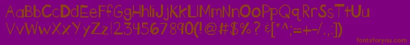 Kbtheendisbroken Font – Brown Fonts on Purple Background