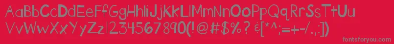 Kbtheendisbroken Font – Gray Fonts on Red Background