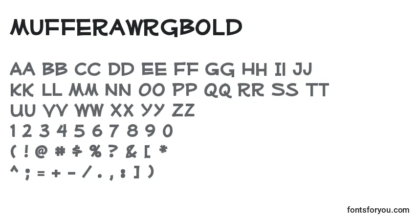 Schriftart MufferawrgBold – Alphabet, Zahlen, spezielle Symbole