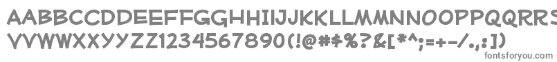 フォントMufferawrgBold – 白い背景に灰色の文字
