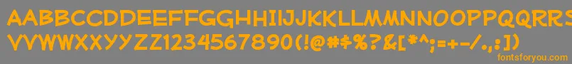 MufferawrgBold Font – Orange Fonts on Gray Background