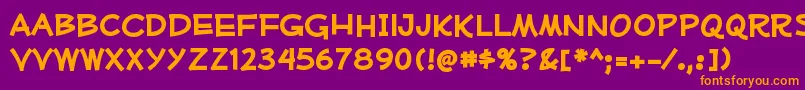 MufferawrgBold Font – Orange Fonts on Purple Background