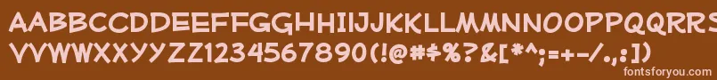 MufferawrgBold Font – Pink Fonts on Brown Background