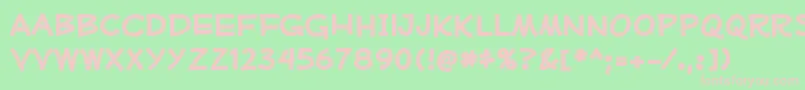 MufferawrgBold Font – Pink Fonts on Green Background