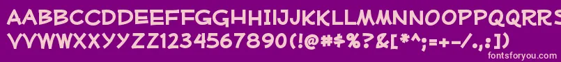 MufferawrgBold Font – Pink Fonts on Purple Background