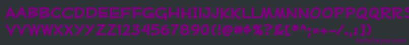 MufferawrgBold Font – Purple Fonts on Black Background