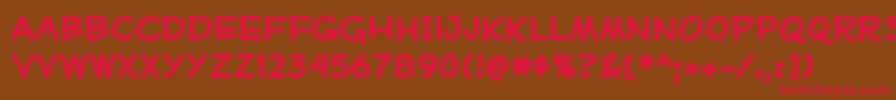 MufferawrgBold Font – Red Fonts on Brown Background
