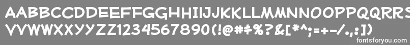 MufferawrgBold Font – White Fonts on Gray Background