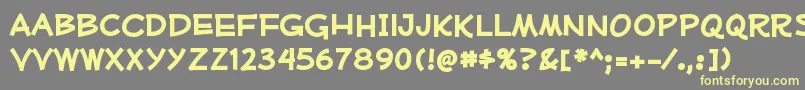 MufferawrgBold Font – Yellow Fonts on Gray Background