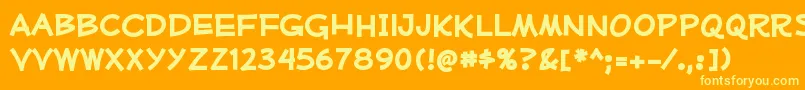 MufferawrgBold Font – Yellow Fonts on Orange Background