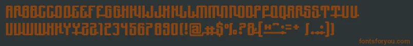 Шрифт Yndupro – коричневые шрифты на чёрном фоне