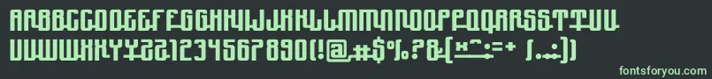 Шрифт Yndupro – зелёные шрифты на чёрном фоне