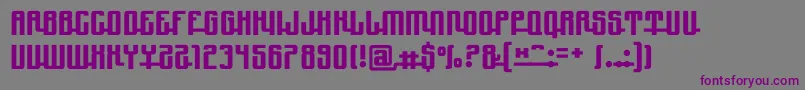 Шрифт Yndupro – фиолетовые шрифты на сером фоне