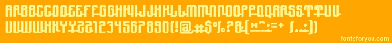 Yndupro Font – Yellow Fonts on Orange Background