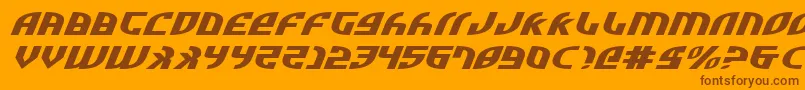 ZoneRiderUltraExpitalic Font – Brown Fonts on Orange Background