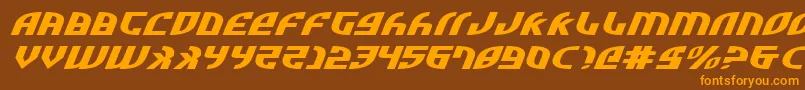 ZoneRiderUltraExpitalic Font – Orange Fonts on Brown Background