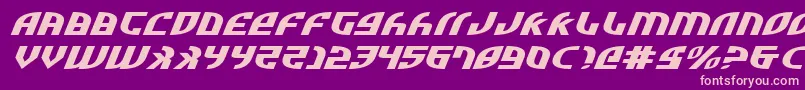 ZoneRiderUltraExpitalic Font – Pink Fonts on Purple Background