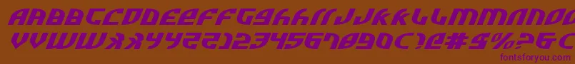 ZoneRiderUltraExpitalic Font – Purple Fonts on Brown Background