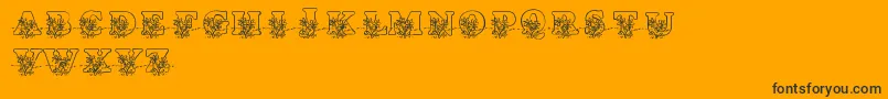 Шрифт LmsLovesMe – чёрные шрифты на оранжевом фоне