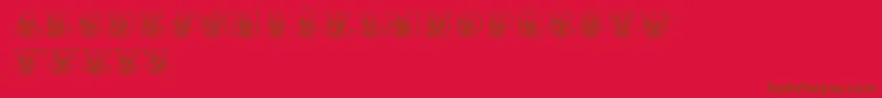 フォントLmsLovesMe – 赤い背景に茶色の文字