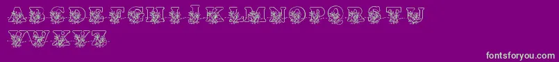 LmsLovesMe Font – Green Fonts on Purple Background