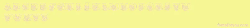 LmsLovesMe Font – Pink Fonts on Yellow Background