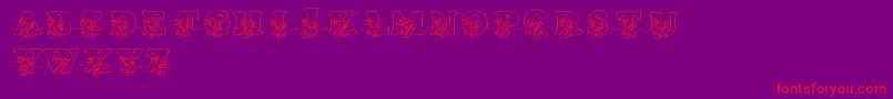 LmsLovesMe Font – Red Fonts on Purple Background