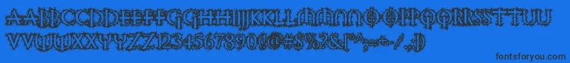 Witchinghour Font – Black Fonts on Blue Background