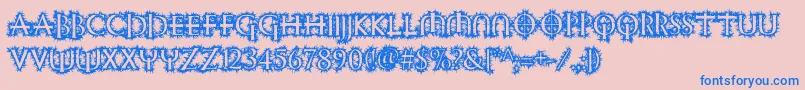 Witchinghour Font – Blue Fonts on Pink Background
