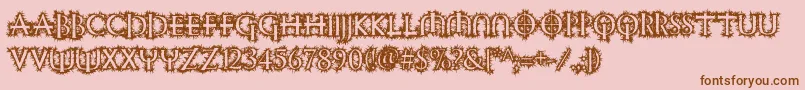 Witchinghour Font – Brown Fonts on Pink Background