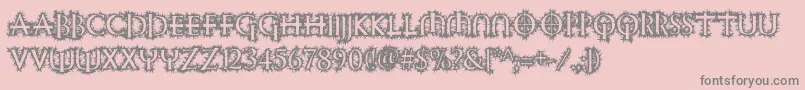 Witchinghour Font – Gray Fonts on Pink Background