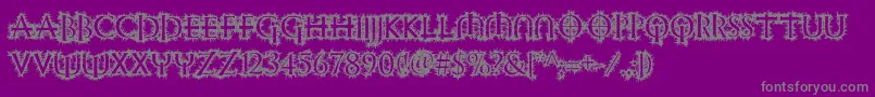 Witchinghour Font – Gray Fonts on Purple Background