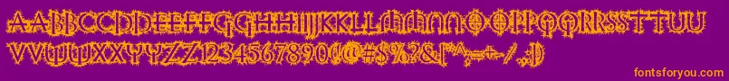 Witchinghour Font – Orange Fonts on Purple Background