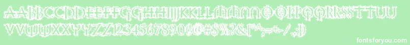 Witchinghour Font – White Fonts on Green Background