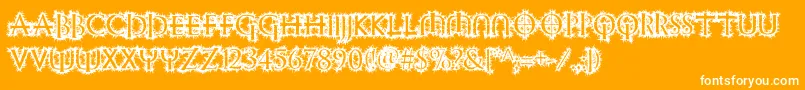 Witchinghour Font – White Fonts on Orange Background