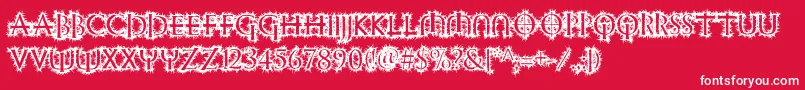 Witchinghour Font – White Fonts on Red Background